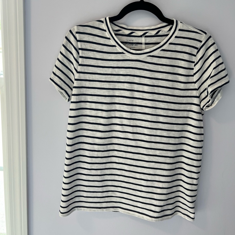 Navy Stripe J Crew Top